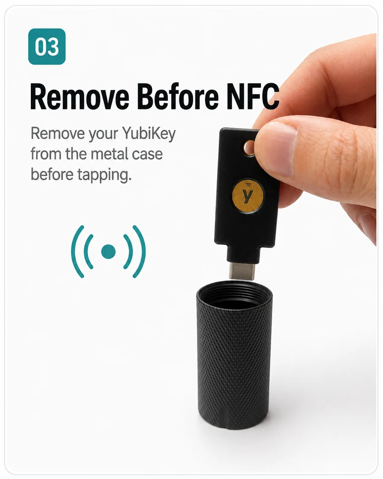 Step 03 Remove Before NFC instruction card